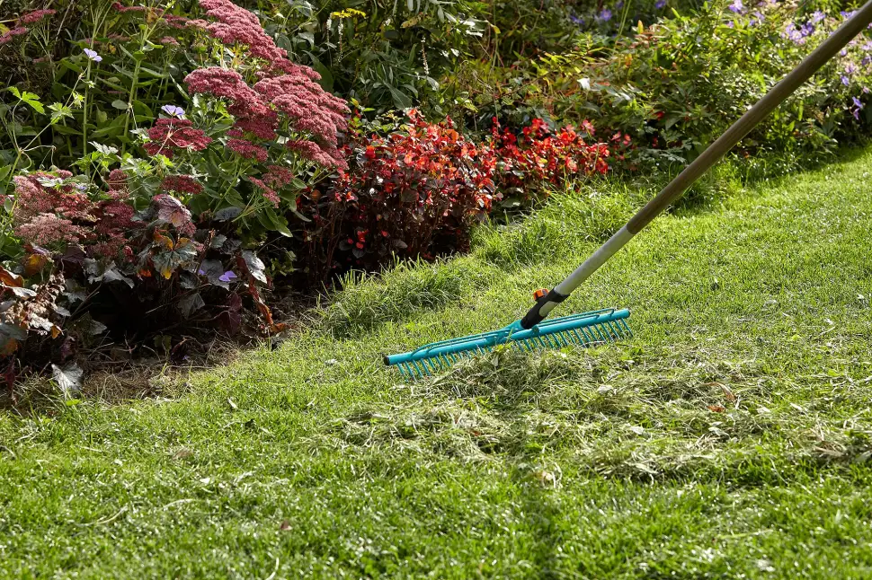 Viel zu wertvoll für das Gartenmüll: Den Grasschnitt lieber als eine organische Mulchschicht um Stauden oder Beete ausbringen. So kann die Feuchte zurückgehalten und die Bodengesundheit gefördert werden. Foto: Gardena